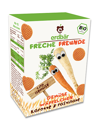 Erdbär Freche Freunde carrot & parsnip vegetable wafers