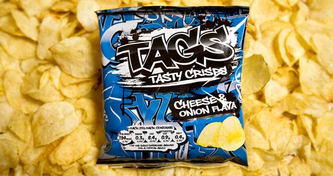 Tags Tasty Crisps launch in Tesco
