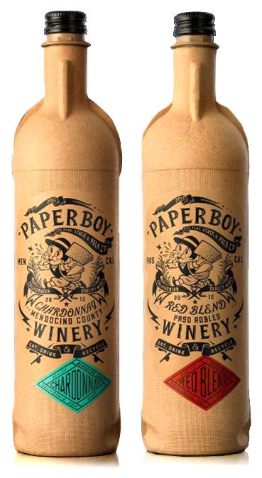 PaperBoy paper wine bottle