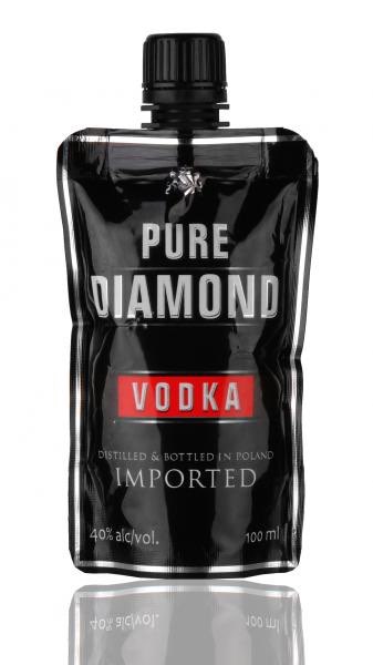 Pure Diamond Vodka in a pouch