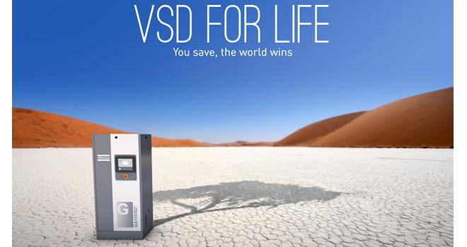 Atlas Copco launches 'VSD for Life' campaign