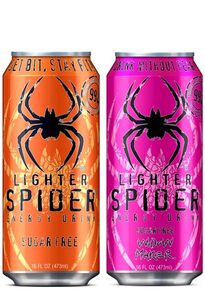 Lighter Spider sugar free energy drinks