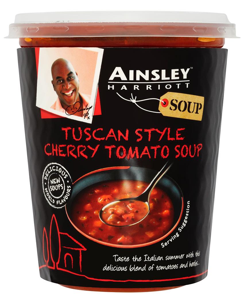 Symington’s Ainsley Harriott brand soups, in Chadwicks tubs