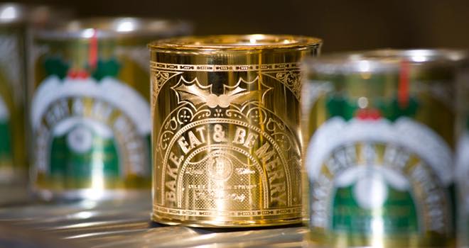 9 carat gold Lyle's Golden Syrup tin up for auction