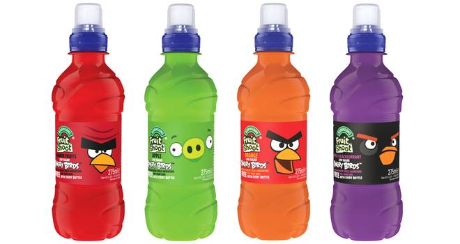 Robinsons Fruit Shoot promotes Angry Birds