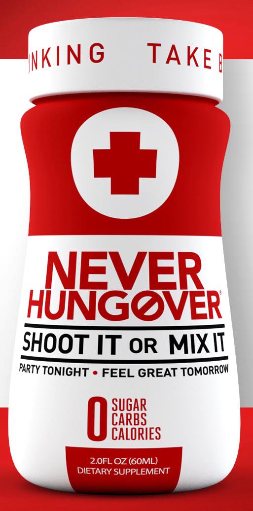 Never Hungover dietary supplement from Maloof Ventures