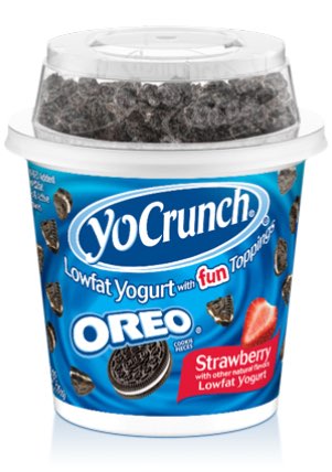 YoCrunch Lowfat Yogurt with Oreo cookie pieces