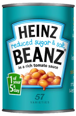 New packaging for Heinz Reduced Sugar & Salt Beanz