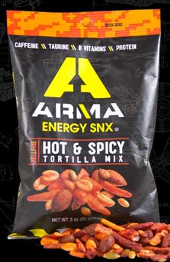 Arma Hellfire Hot & Spicy Tortilla Mix energy snack