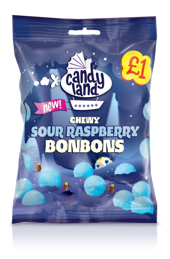 Candyland launches Chewy Sour Raspberry Bonbons