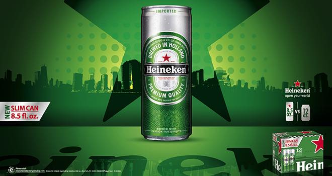 Heineken debuts 8.5oz slim can