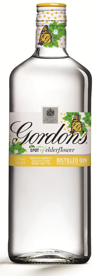 Gordon's Distilled Gin with a Spot of Elderflower