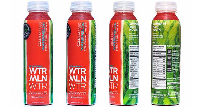 WTRMLNWTR cold-pressed juiced watermelon drink