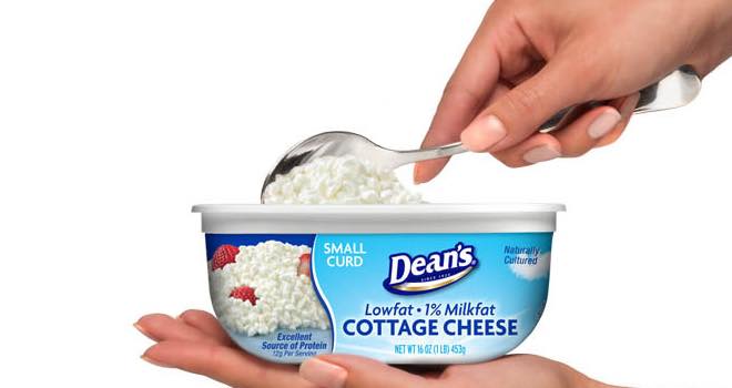 New packaging for Dean's Cottage Cheese and Sour Cream products