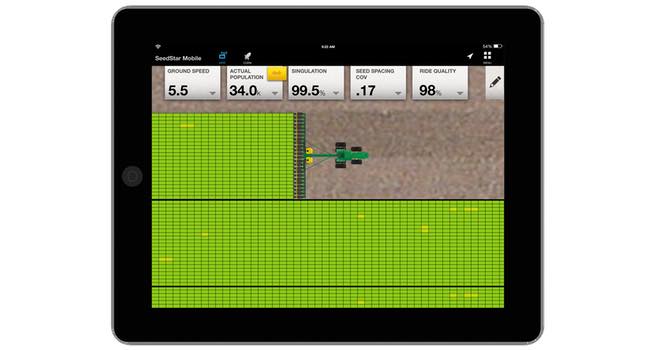 John Deere SeedStar Mobile for monitoring planting data with an iPad