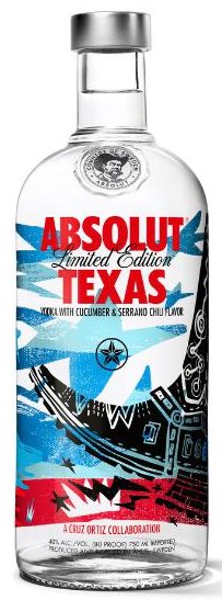 Absolut Texas Vodka, designed by Cruz Ortiz