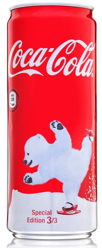 Coca-Cola limited edition Polar Bear cans by Rexam