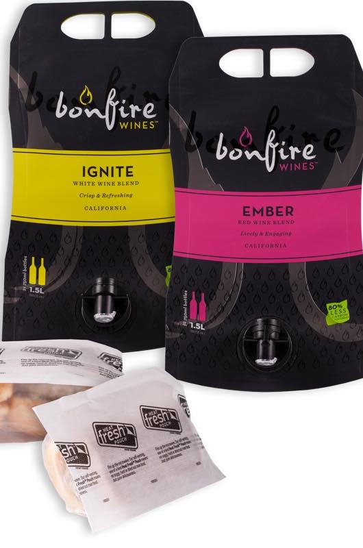Bonfire Wines Standup Pouches win gold for Bemis Curwood