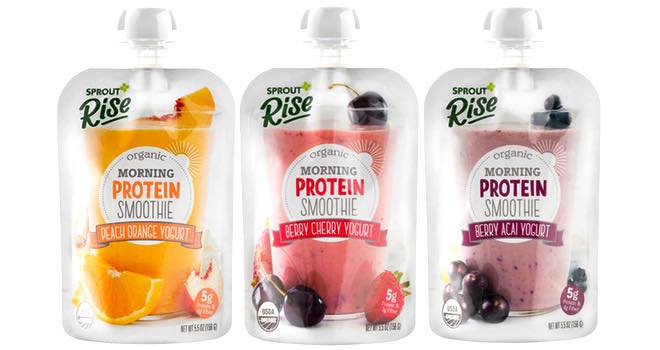 Sprout Foods introduces Rise organic breakfast smoothies