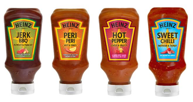 Four new Chilli Sauce flavours from Heinz