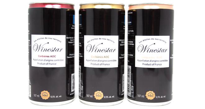 WineStar medal-winning wines in Ball aluminium cans