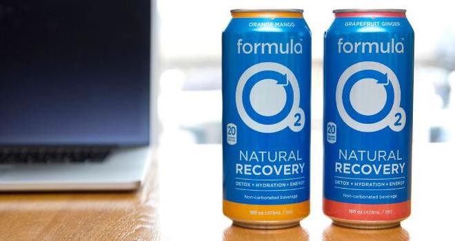 Formula O2 Natural Recovery drink in 16oz Rexam can