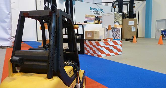 Cheese cutters, energy gum and remote-control forklifts at Foodex 2014