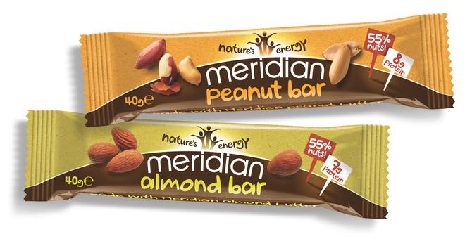 Meridian Peanut Bar and Meridian Almond Bar