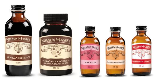 Label redesign for Nielsen-Massey vanillas and flavoured extracts