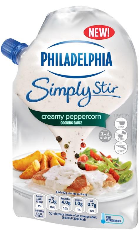 Philadelphia Simply Stir range expanded with Creamy Peppercorn