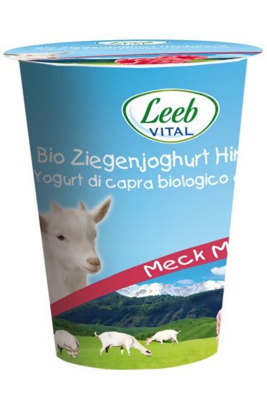 Leeb Vital organic raspberry flavoured goat milk yogurt