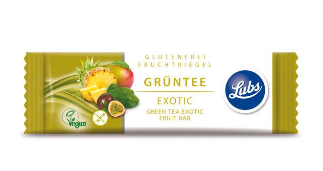 Grüntee Exotic green tea fruit bar from Lubs