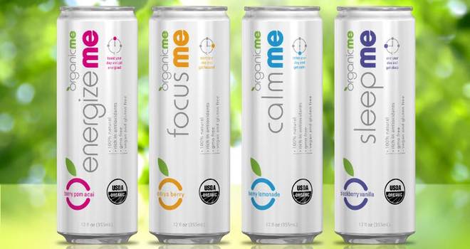 OrganicMe functional drinks in Rexam Sleek cans