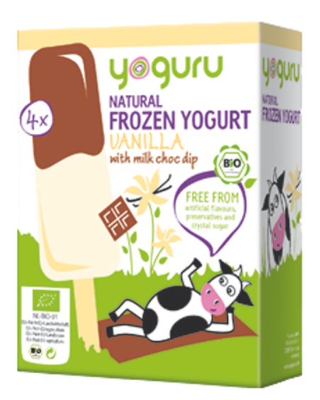 Yoguru's Natural Frozen Yogurt sticks