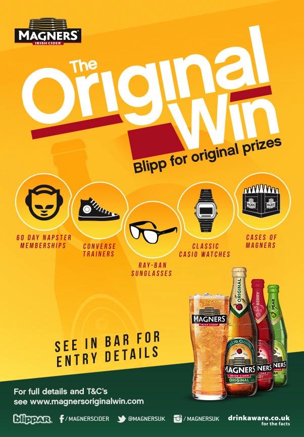 Magners brand uses Blippar for 'Original Win' campaign