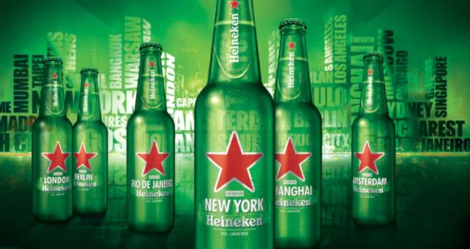 Special edition Heineken 'global cities' bottles