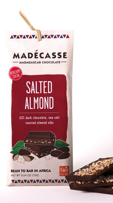 Madécasse Salted Almond 63% Dark Chocolate