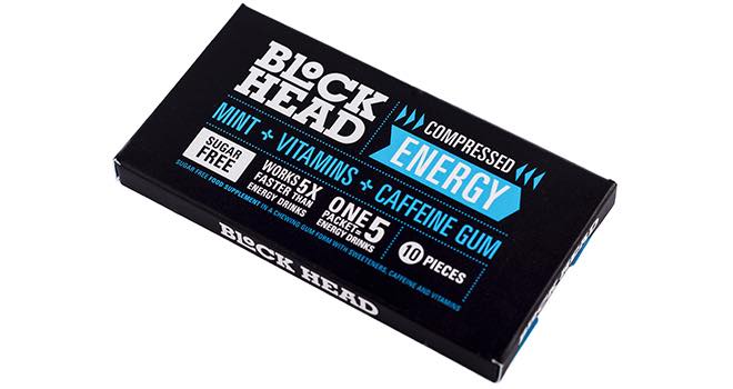 Blockhead compressed energy chewing gum