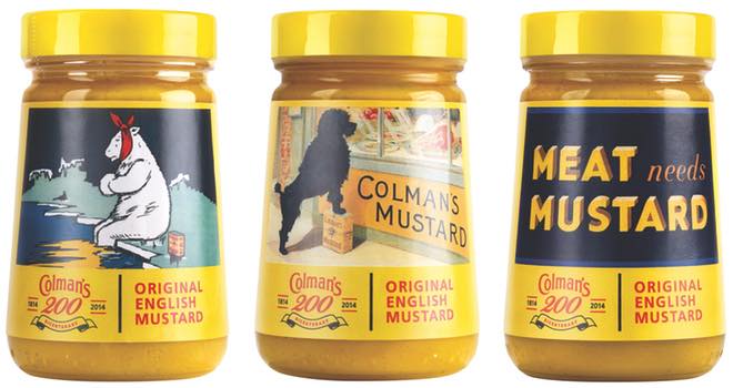 Limited edition vintage Colman's Mustard jars