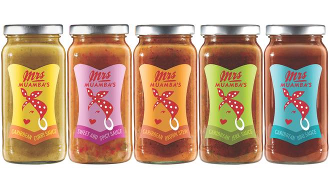 Mrs Muamba's range of authentic ambient Caribbean Cooking Sauces