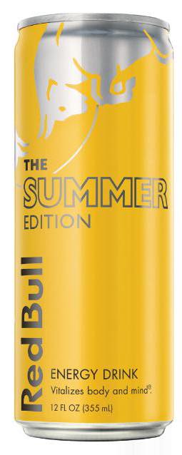 Tropical fruit flavour Red Bull Summer Edition