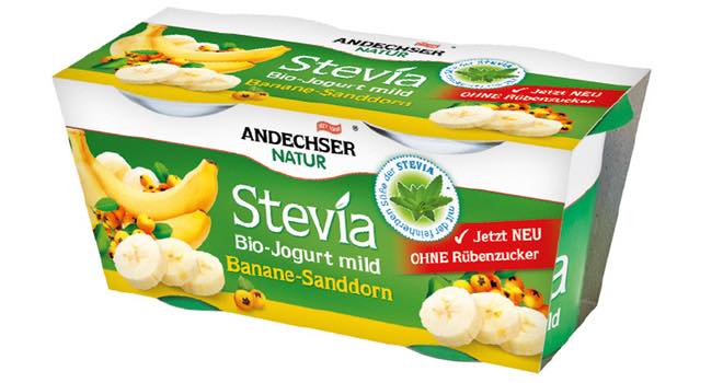 Stevia Banane-Sanddorn Bio-Jogurt by Andechser Natur
