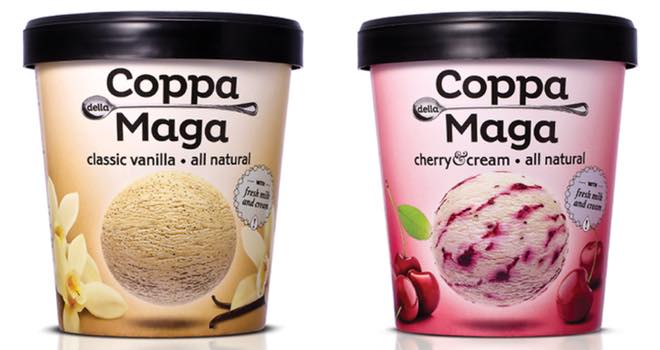 Coppa della Maga stevia-sweetened ice cream