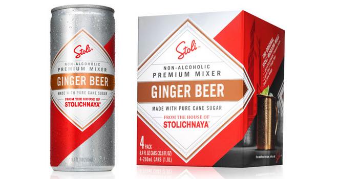 Stolichnaya premium non-alcoholic ginger beer mixer