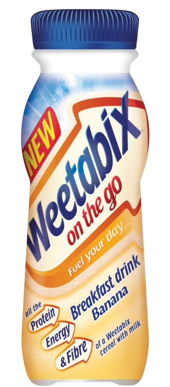 Weetabix adds banana flavour to On The Go range of breakfast drinks