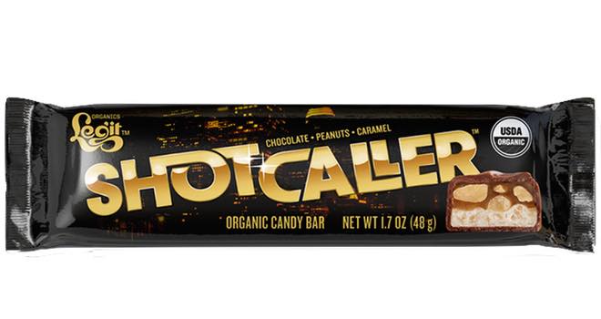 Shot Caller candy bar from Legit Organics