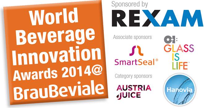 Full sponsor list for 2014 World Beverage Innovation Awards at BrauBeviale