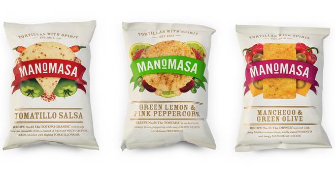 Manomasa adds three new flavours to core range of tortilla chips