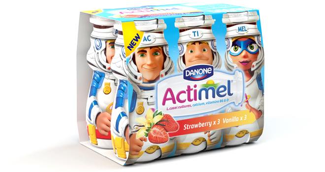 Actimel for Kids with 'Heroes' AC, TI and Mel