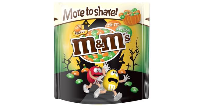 Limited Edition Halloween-themed Green & Orange M&M's by Mars